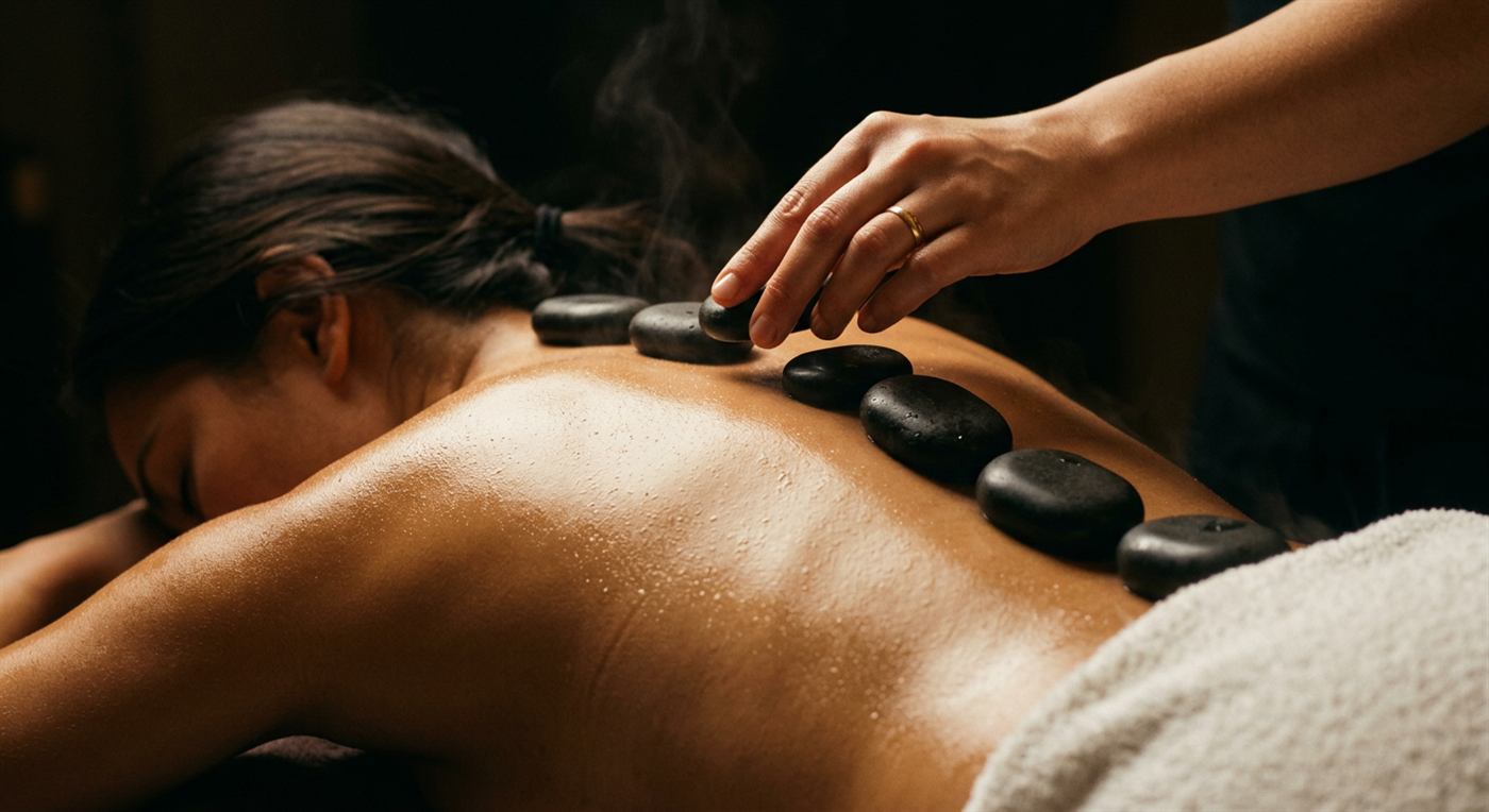 Hot stone therapy